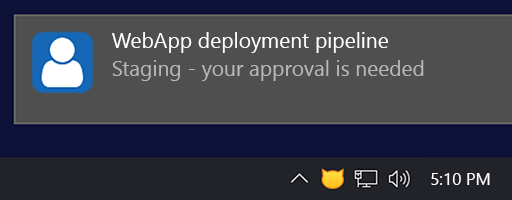 Release pipeline notification