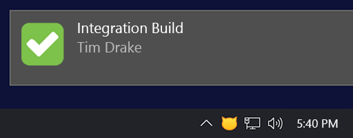 Build completed notification